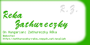 reka zathureczky business card